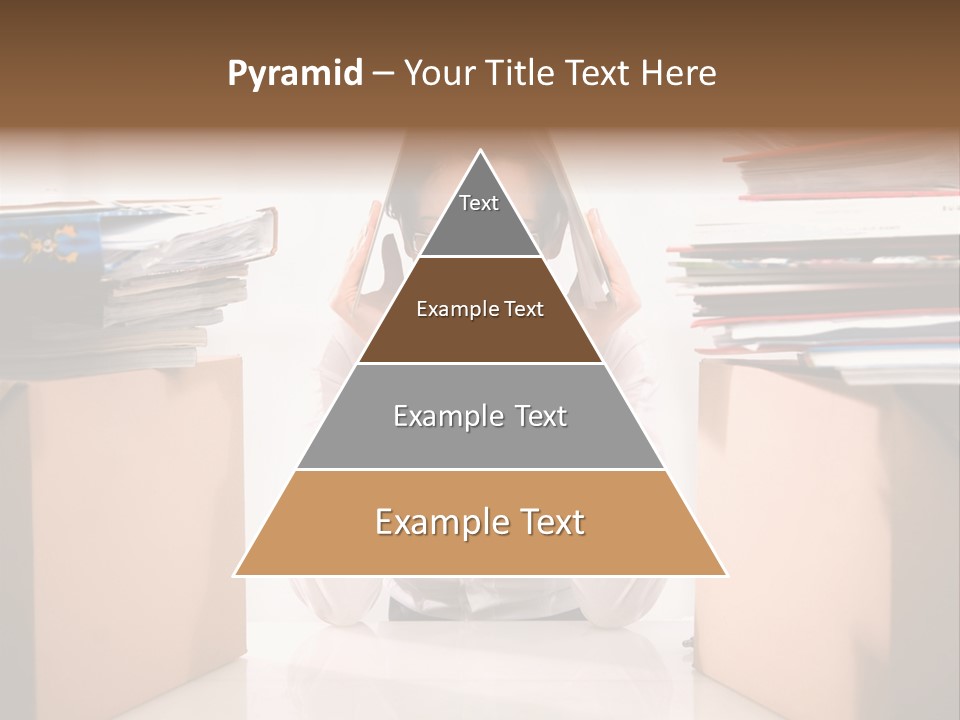Manager Caucasian Pile PowerPoint Template