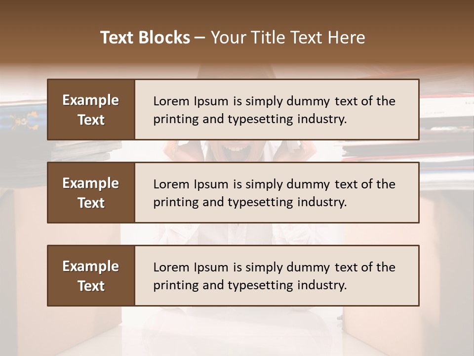 Manager Caucasian Pile PowerPoint Template