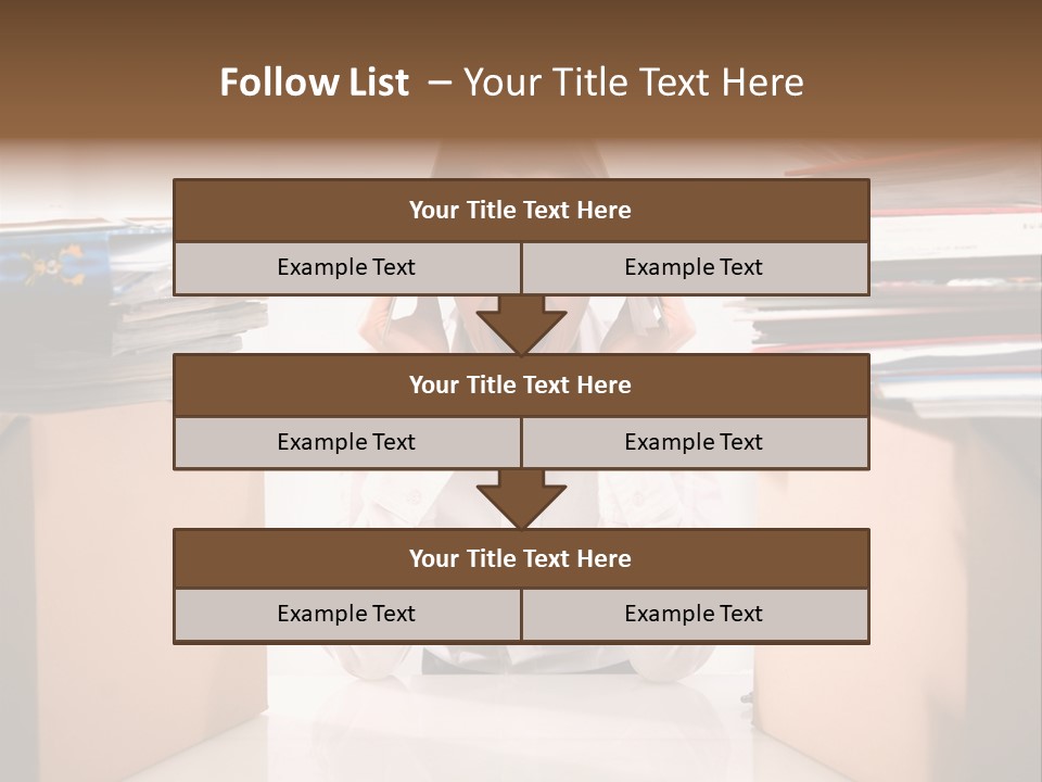 Manager Caucasian Pile PowerPoint Template