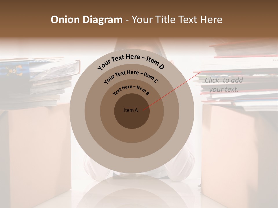 Manager Caucasian Pile PowerPoint Template