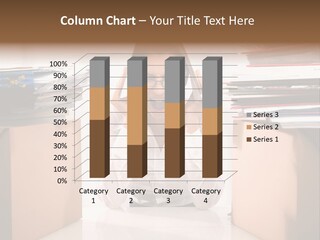 Manager Caucasian Pile PowerPoint Template