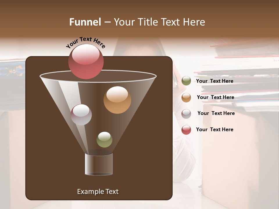 Manager Caucasian Pile PowerPoint Template