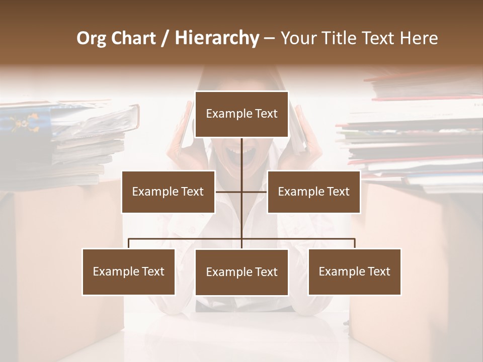 Manager Caucasian Pile PowerPoint Template
