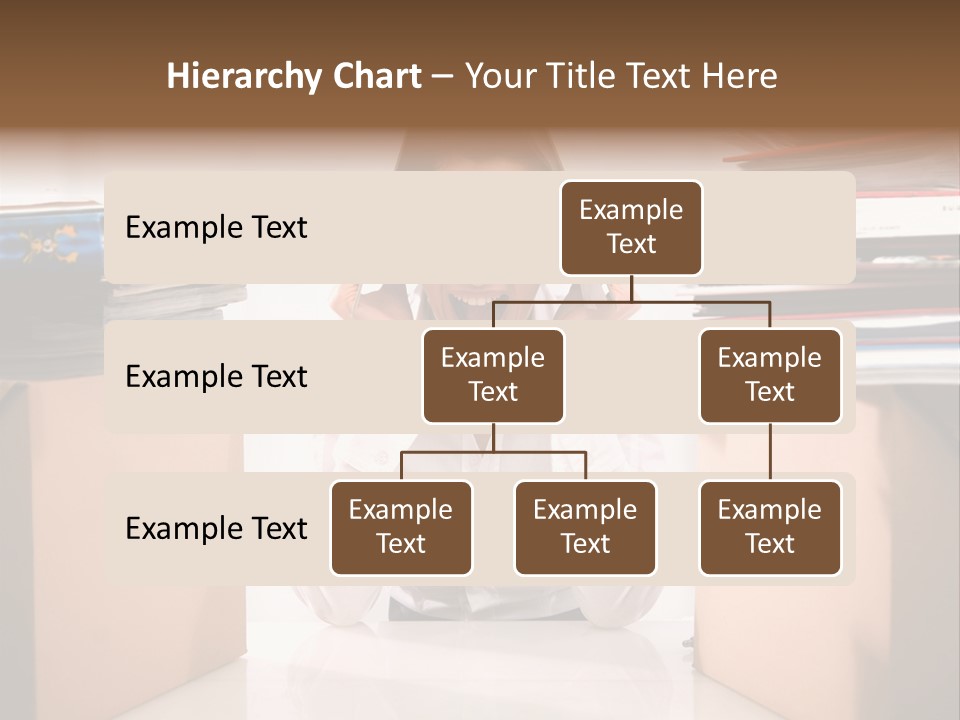 Manager Caucasian Pile PowerPoint Template