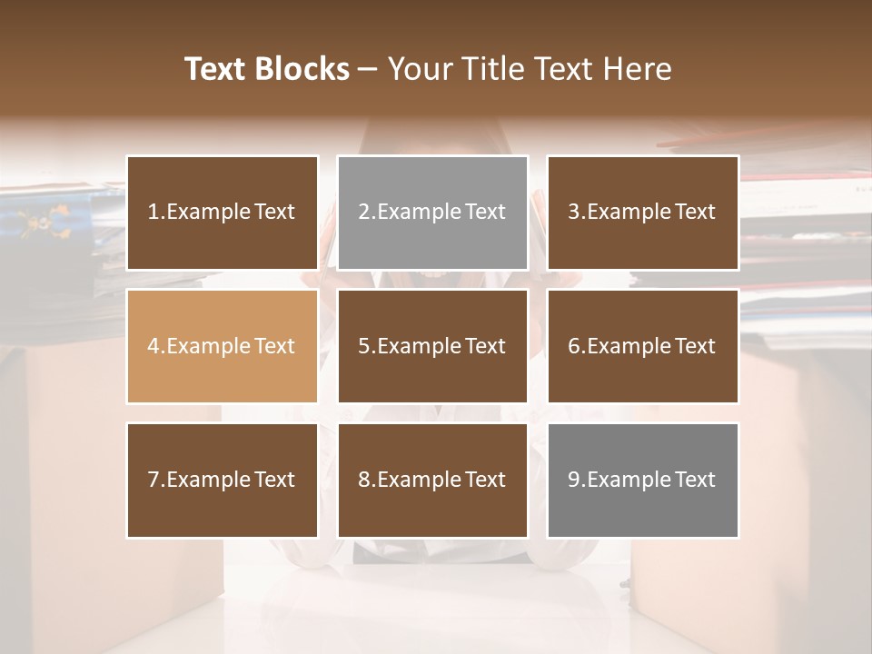 Manager Caucasian Pile PowerPoint Template