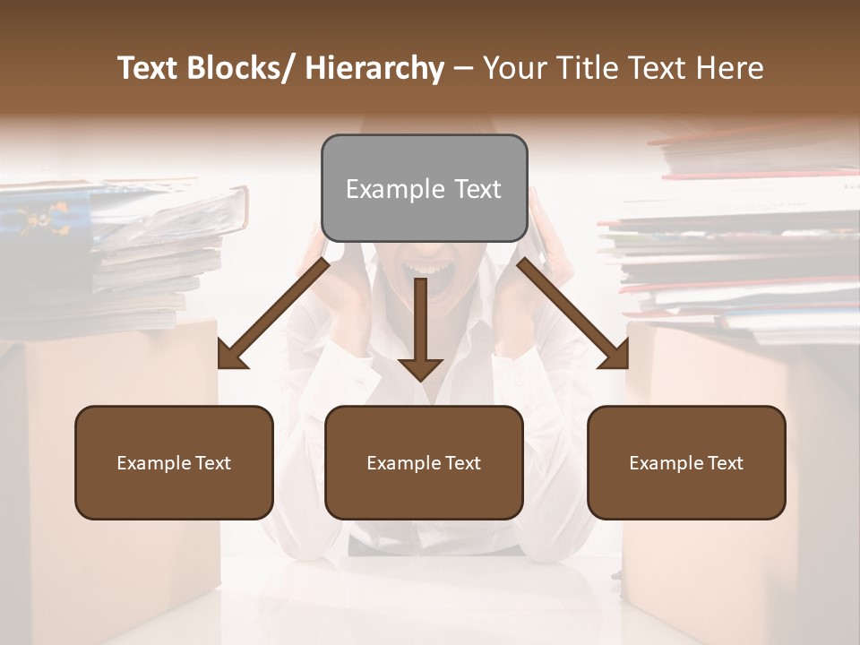 Manager Caucasian Pile PowerPoint Template