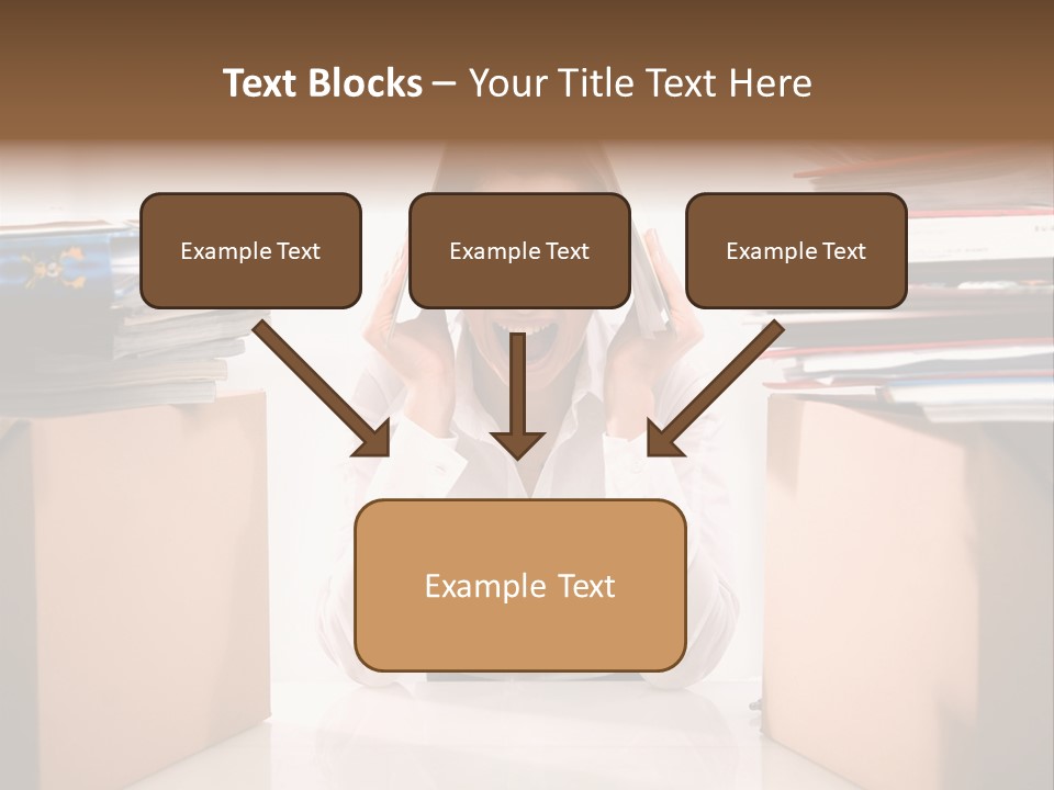 Manager Caucasian Pile PowerPoint Template