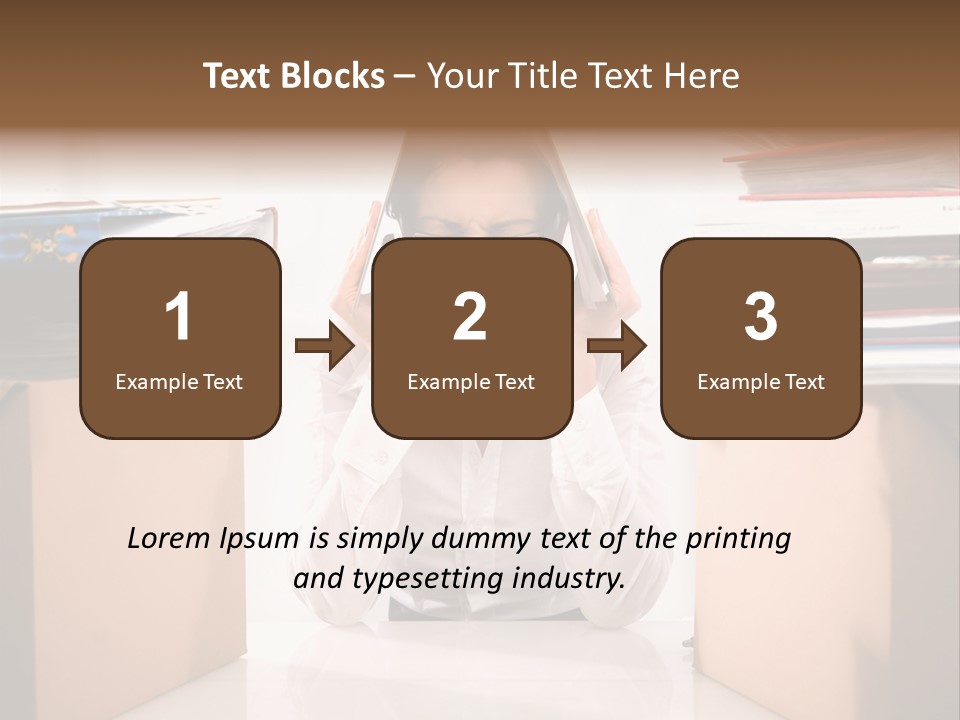 Manager Caucasian Pile PowerPoint Template