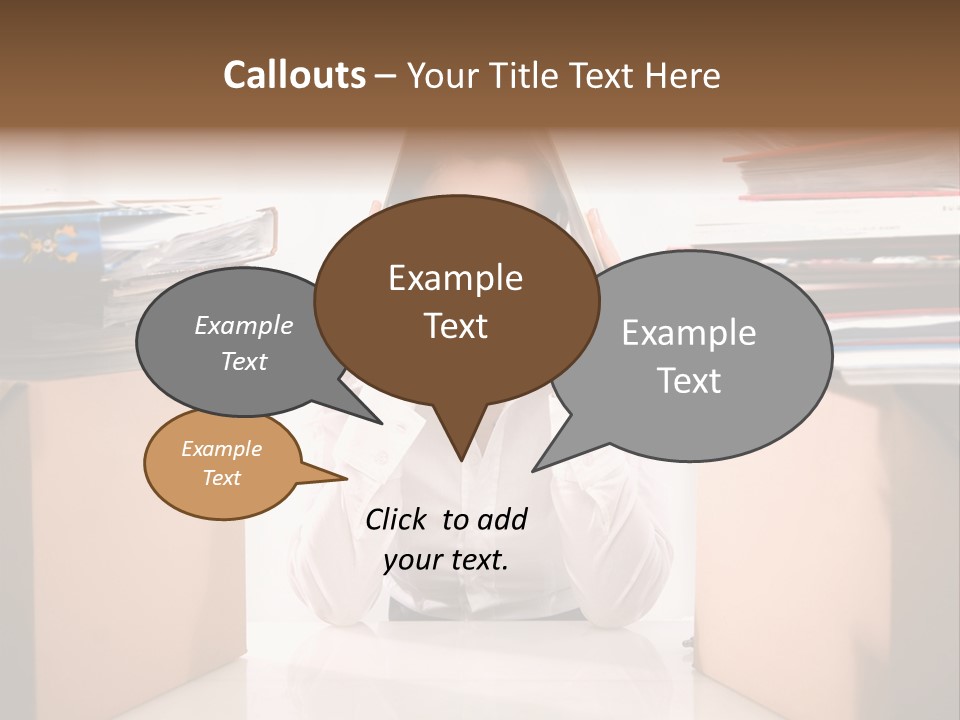 Manager Caucasian Pile PowerPoint Template