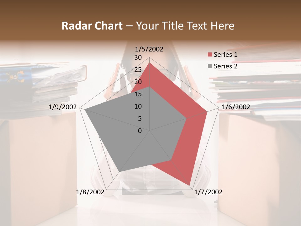 Manager Caucasian Pile PowerPoint Template