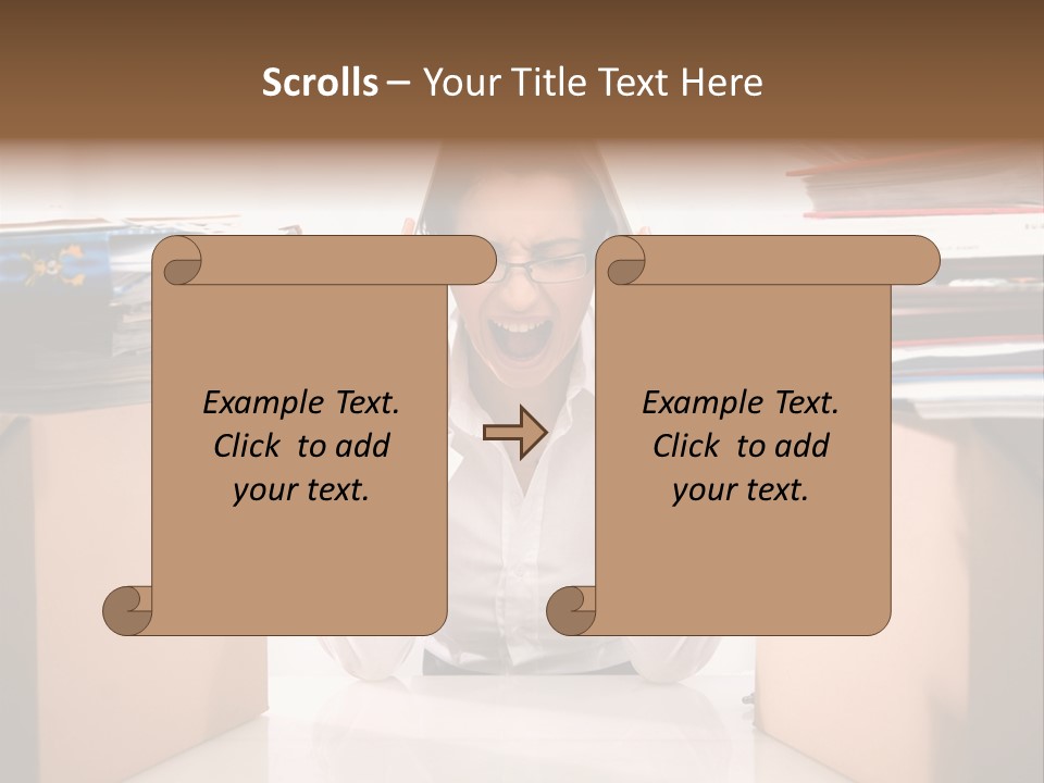 Manager Caucasian Pile PowerPoint Template
