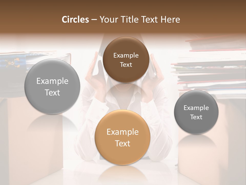 Manager Caucasian Pile PowerPoint Template