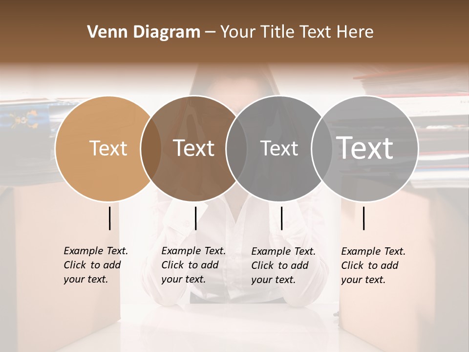 Manager Caucasian Pile PowerPoint Template