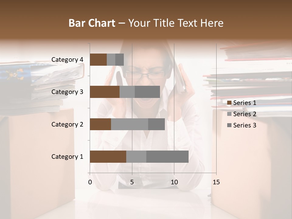 Manager Caucasian Pile PowerPoint Template