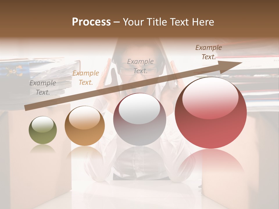 Manager Caucasian Pile PowerPoint Template