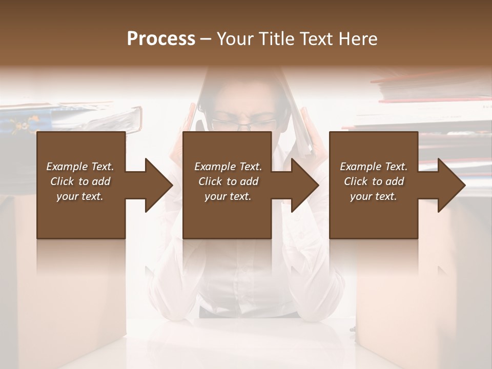 Manager Caucasian Pile PowerPoint Template