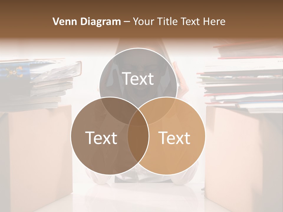 Manager Caucasian Pile PowerPoint Template