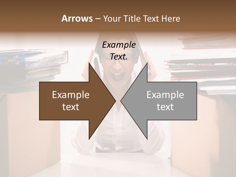 Manager Caucasian Pile PowerPoint Template