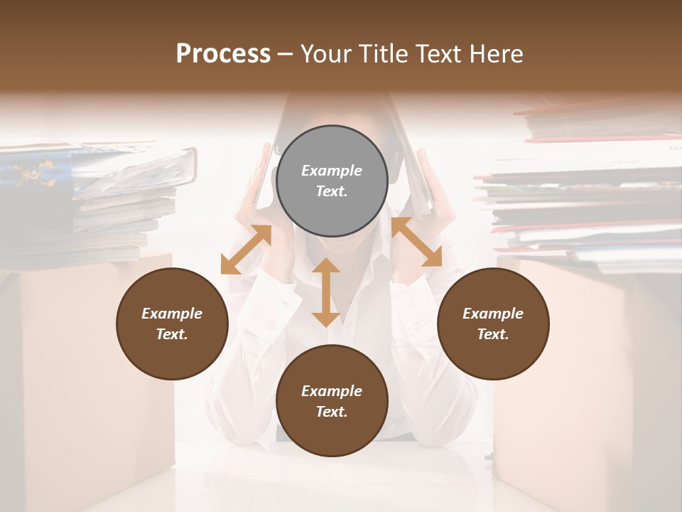 Manager Caucasian Pile PowerPoint Template