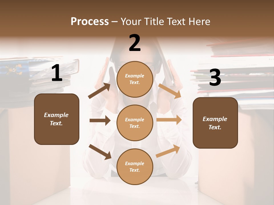 Manager Caucasian Pile PowerPoint Template