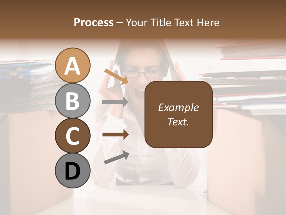 Manager Caucasian Pile PowerPoint Template