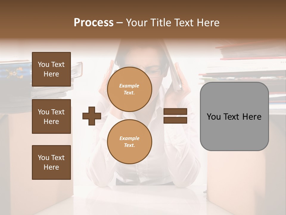 Manager Caucasian Pile PowerPoint Template