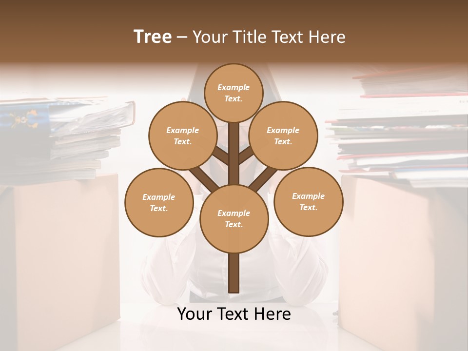 Manager Caucasian Pile PowerPoint Template