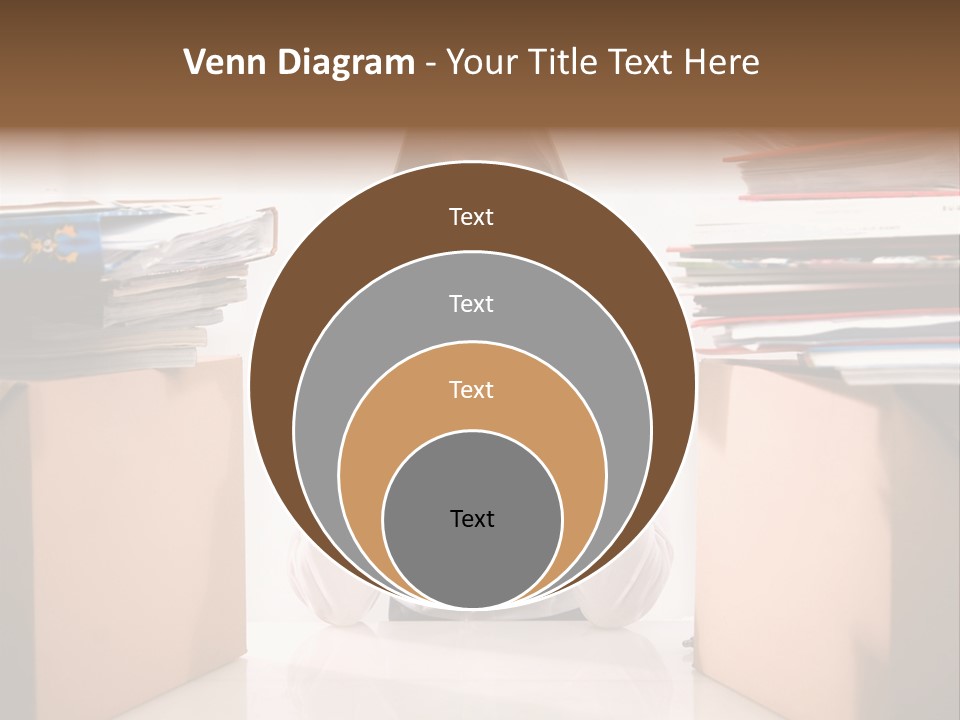 Manager Caucasian Pile PowerPoint Template