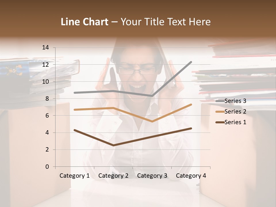 Manager Caucasian Pile PowerPoint Template