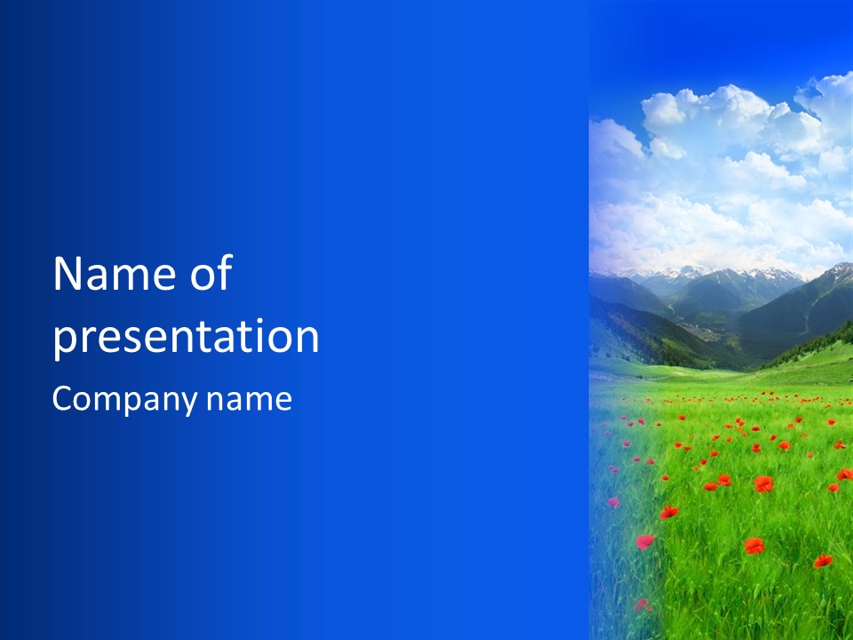 Meadow Flower Spring PowerPoint Template