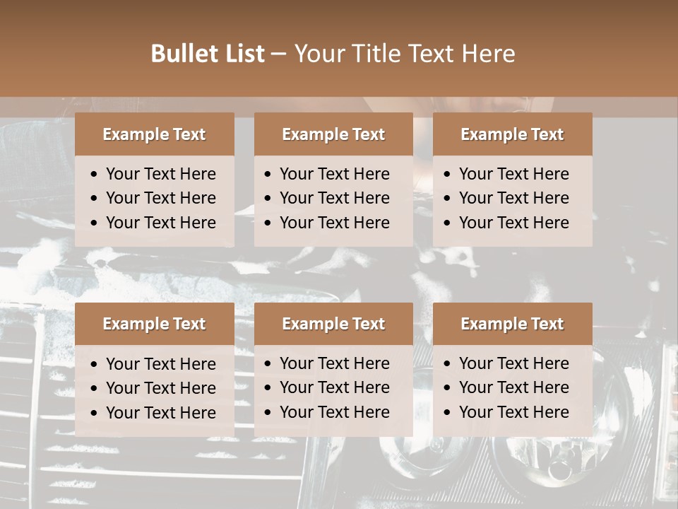 Car Mountain Bright PowerPoint Template