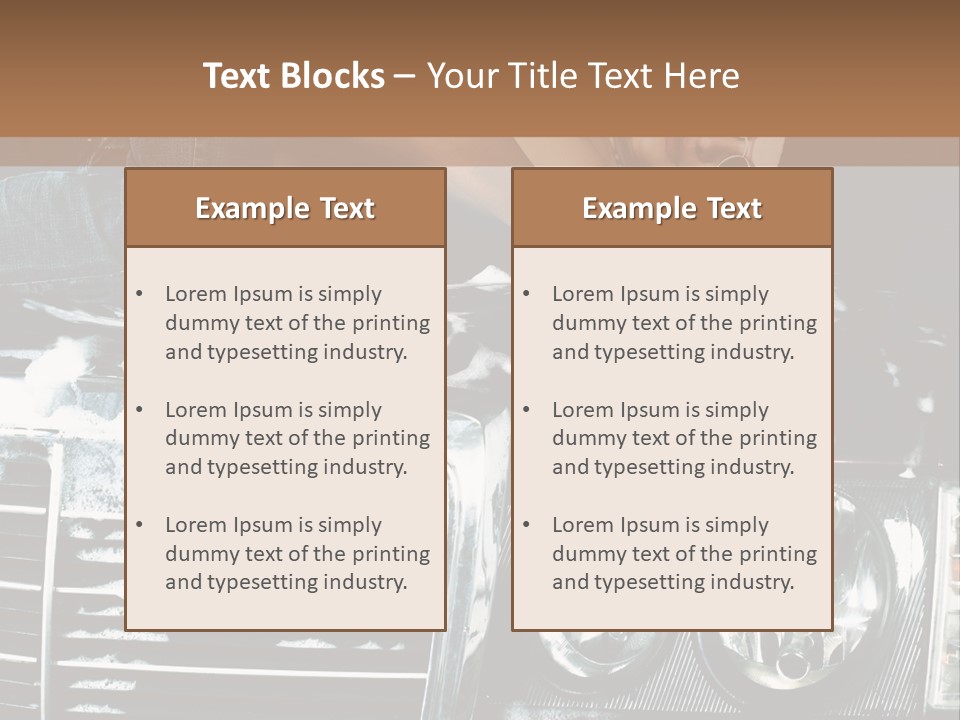 Car Mountain Bright PowerPoint Template