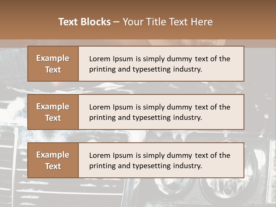 Car Mountain Bright PowerPoint Template