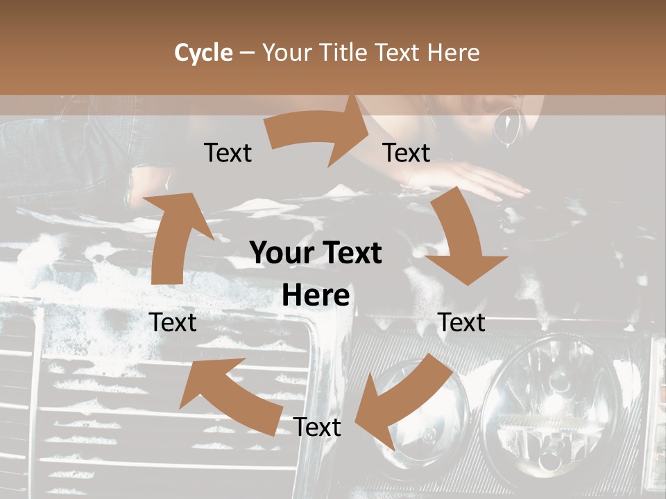 Car Mountain Bright PowerPoint Template