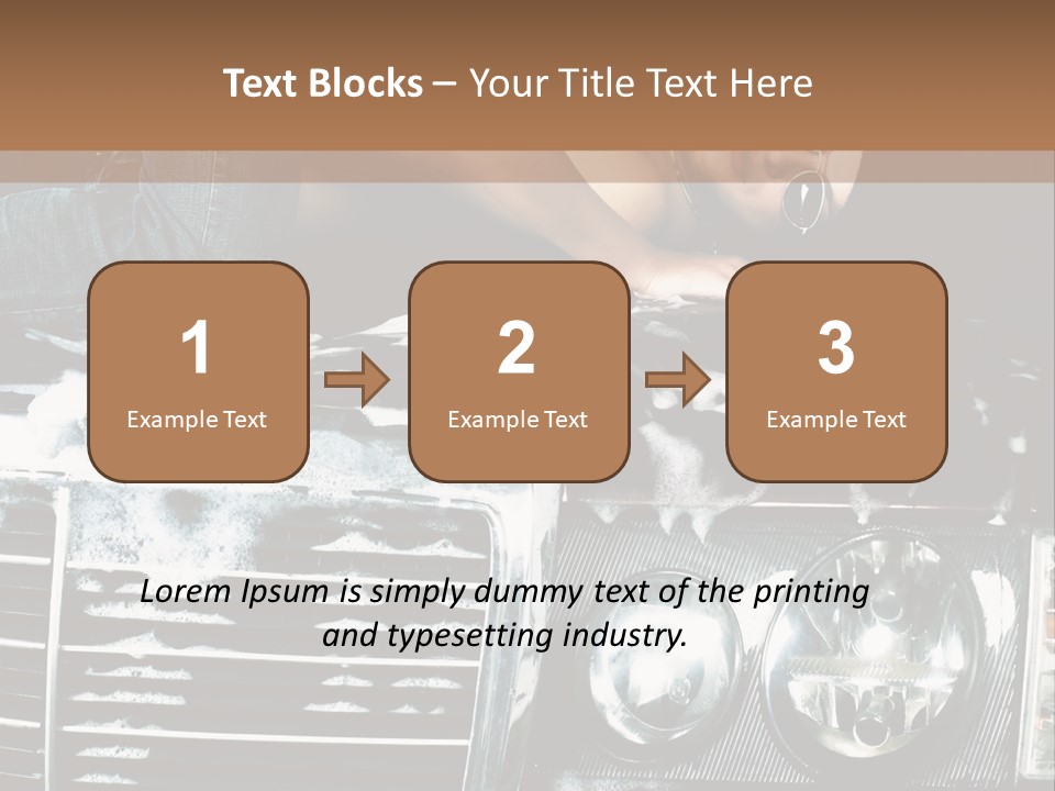 Car Mountain Bright PowerPoint Template