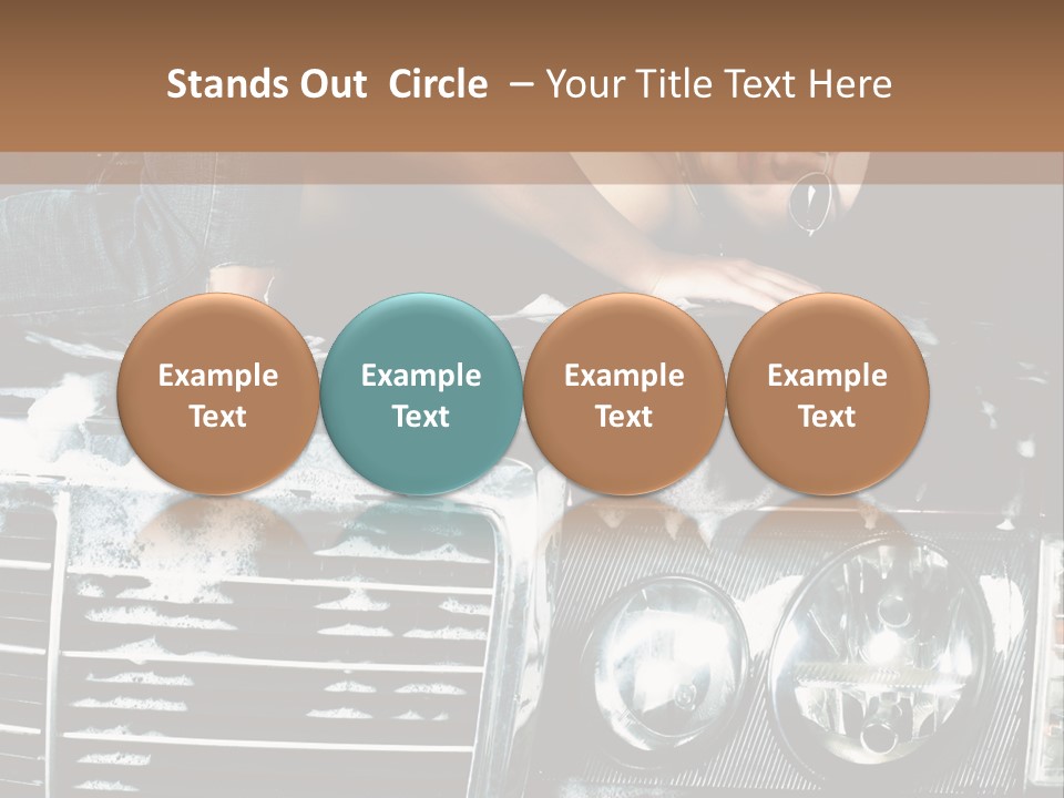 Car Mountain Bright PowerPoint Template