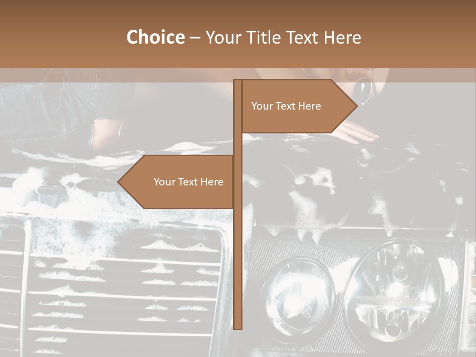 Car Mountain Bright PowerPoint Template