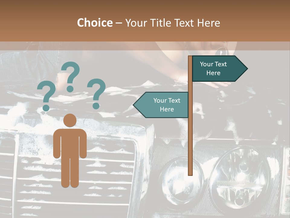 Car Mountain Bright PowerPoint Template