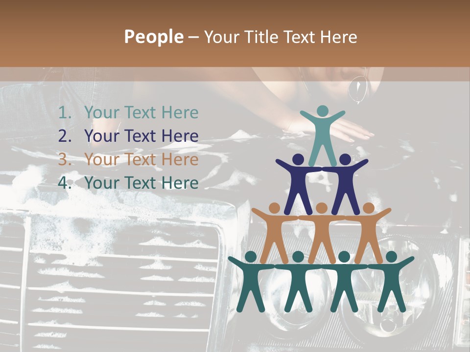 Car Mountain Bright PowerPoint Template