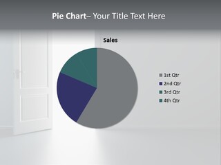 An Open Door Leading To A White Room PowerPoint Template