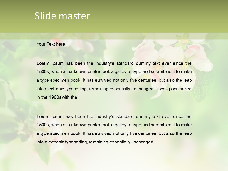 Closeup Bloom Gardening PowerPoint Template