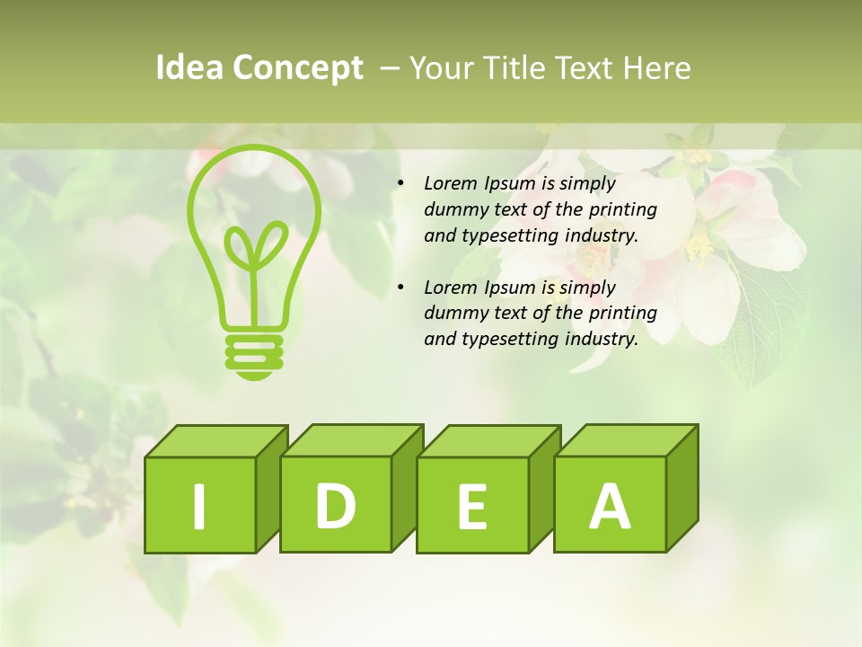 Closeup Bloom Gardening PowerPoint Template