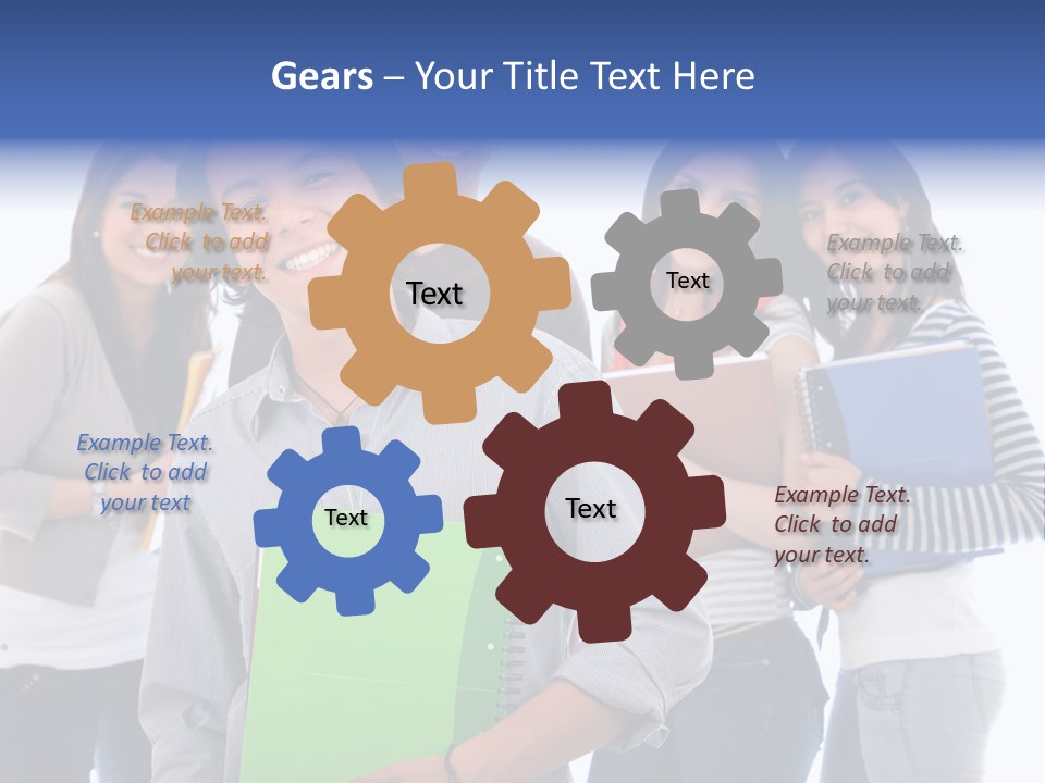 Casual American Group PowerPoint Template