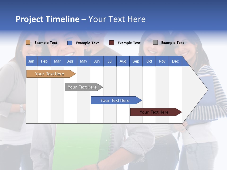 Casual American Group PowerPoint Template