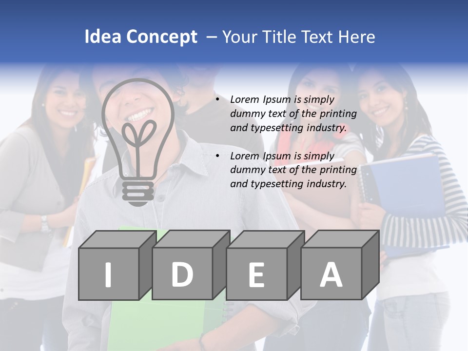 Casual American Group PowerPoint Template