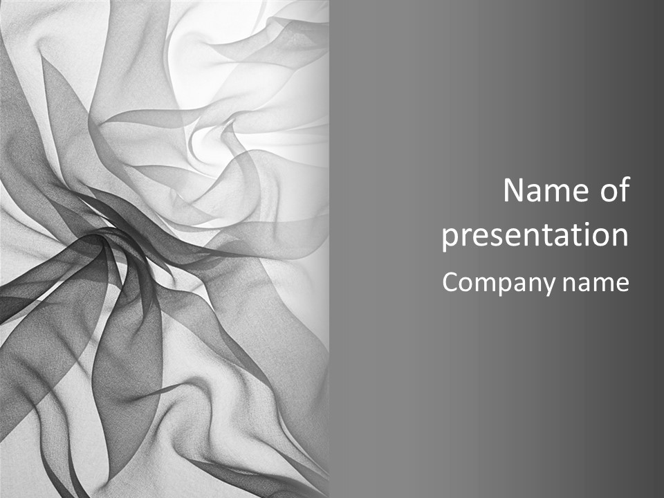 Black Curve Fold PowerPoint Template