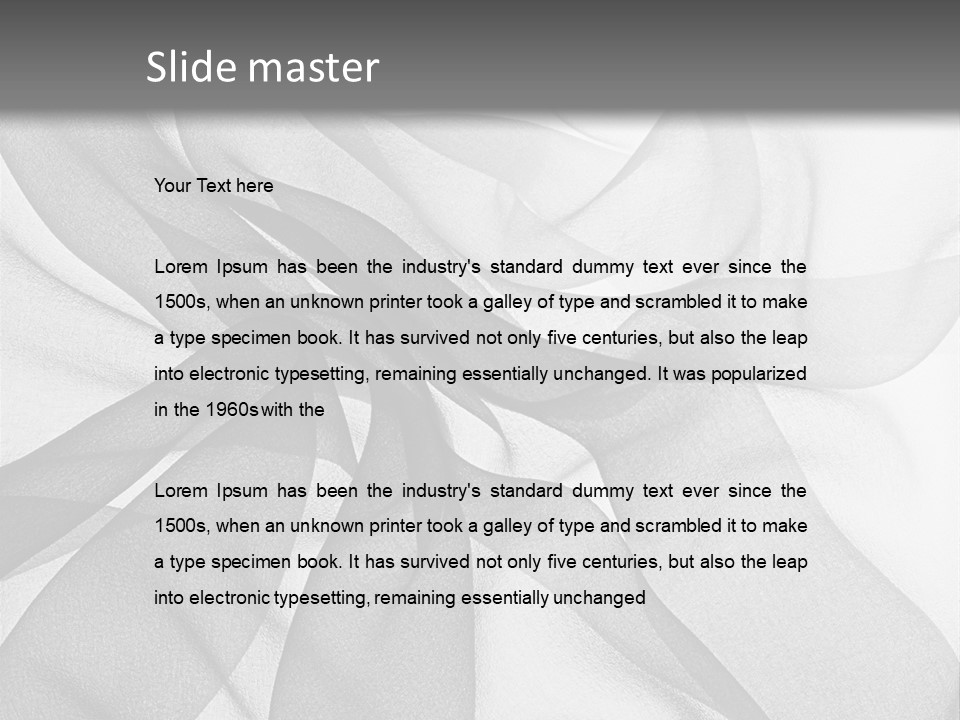 Black Curve Fold PowerPoint Template