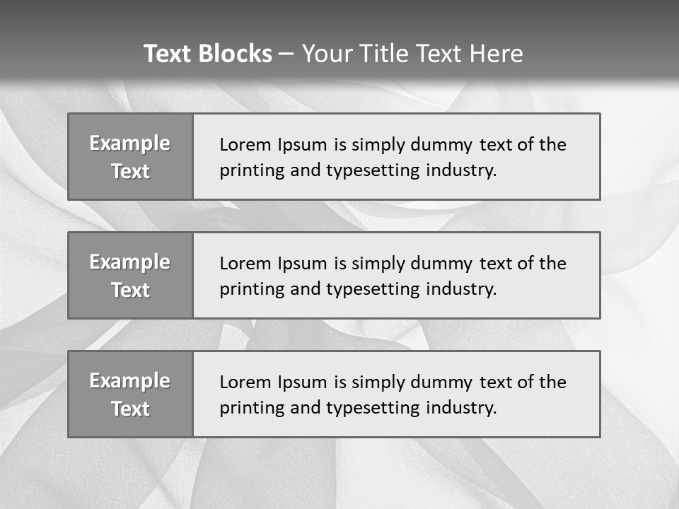 Black Curve Fold PowerPoint Template