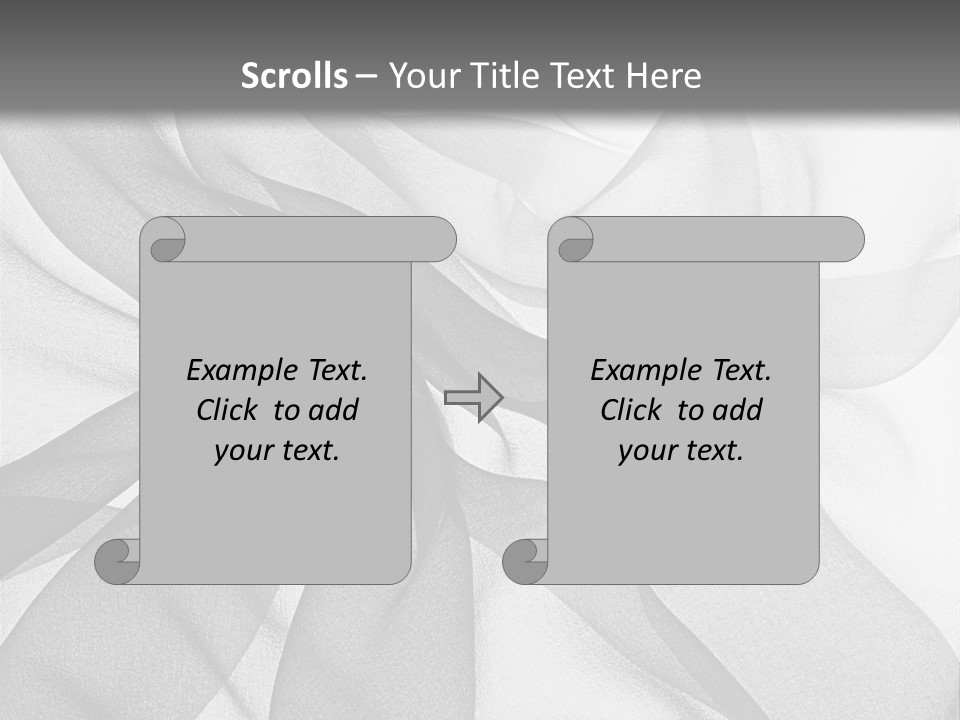 Black Curve Fold PowerPoint Template