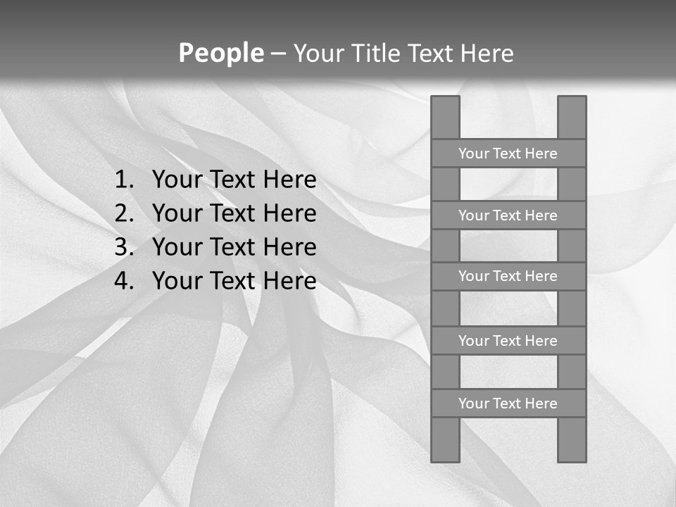 Black Curve Fold PowerPoint Template